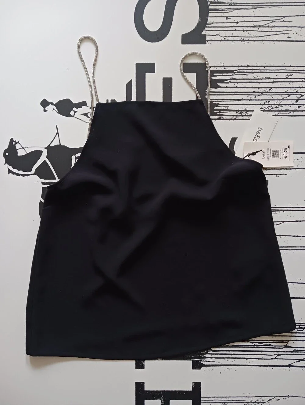 NWT Ba&Sh Top Ofir ,black/ Silver Size 3 - Picture 4 of 11